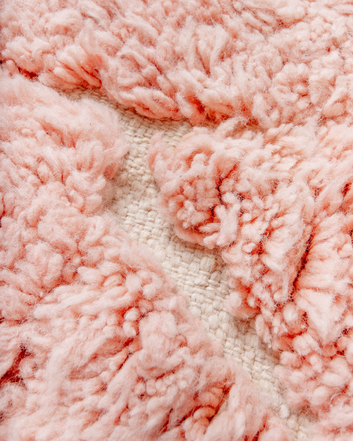 Modern, designer, handcrafted Berber rug from Morocco. Beniourain carpet with beautiful colours and patterns and fluffy wool texture.